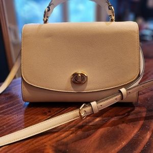Coach Chalk Tilly Top Handle Leather Satchel